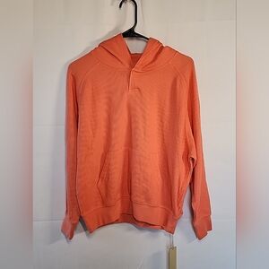 Fear of God Essentials Kids Henley Waffle Hoodie in Coral Size 10 New